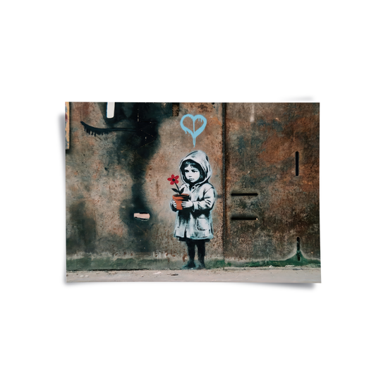 Little Girl with Flower - Poster