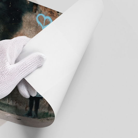 Little Girl with Flower - Poster