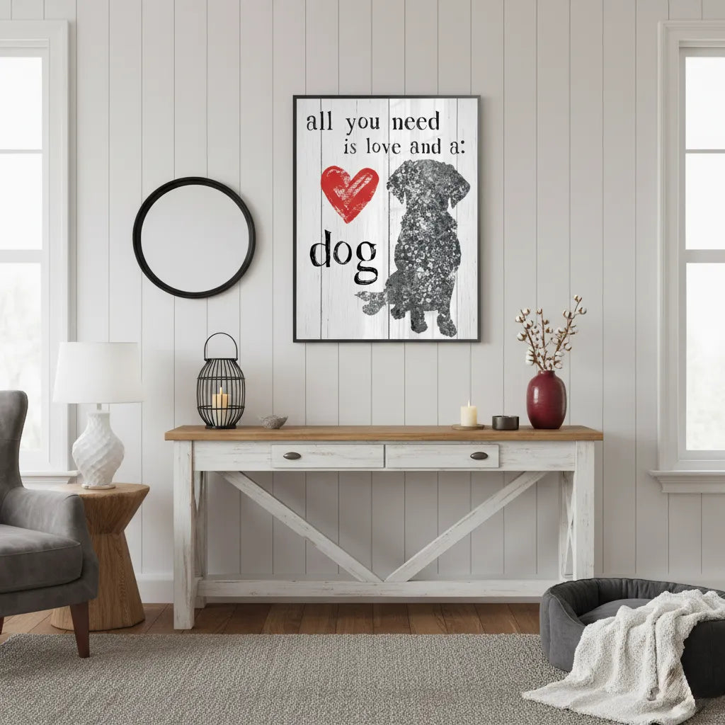 Love and a Dog - Fine Art - Jasmineart.ae