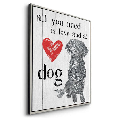 Love and a Dog - Canvas