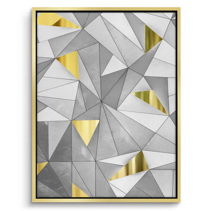 Luxury 3D Grey & Gold  - Canvas