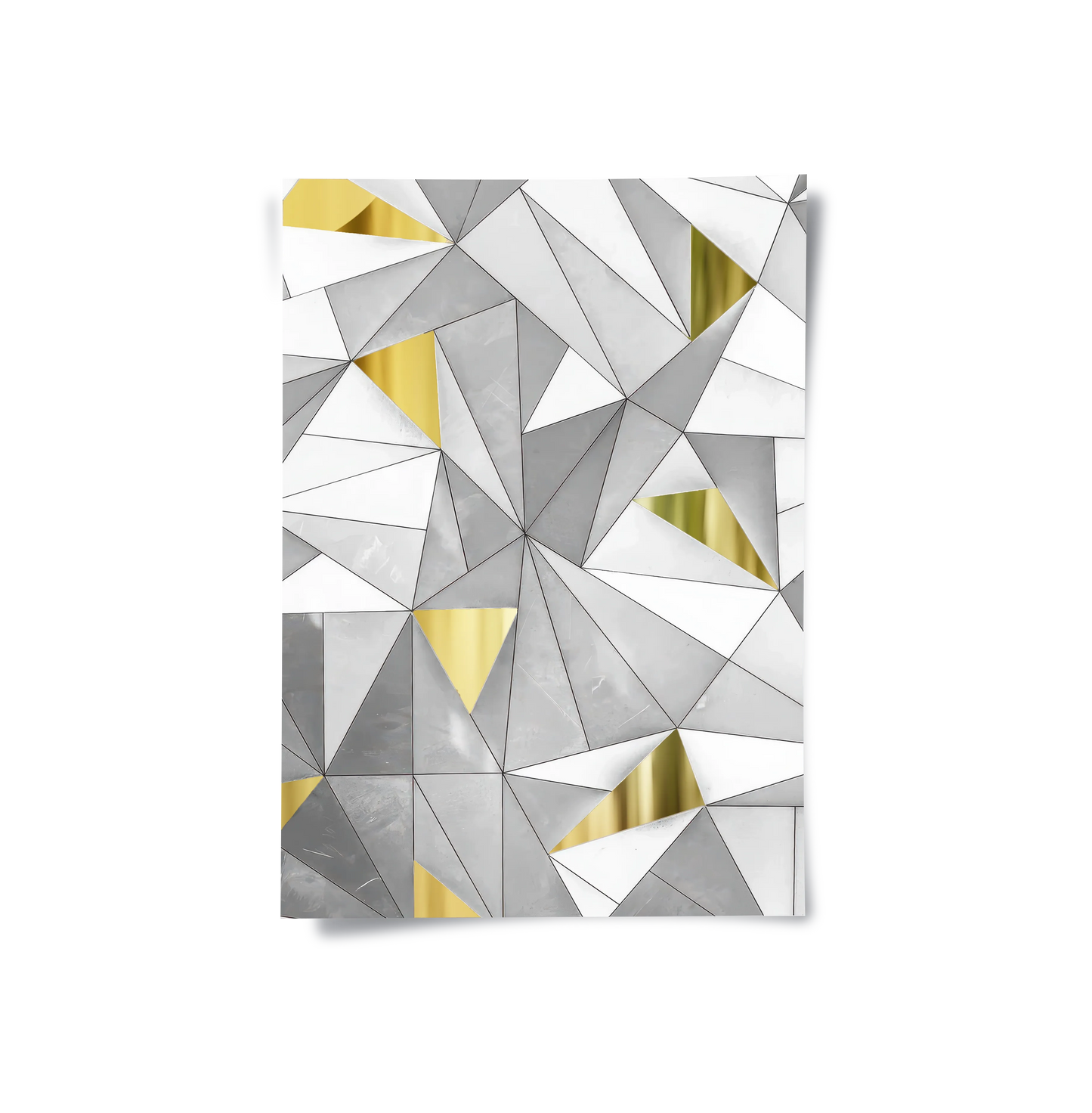 2Luxury 3D Grey & Gold - Poster