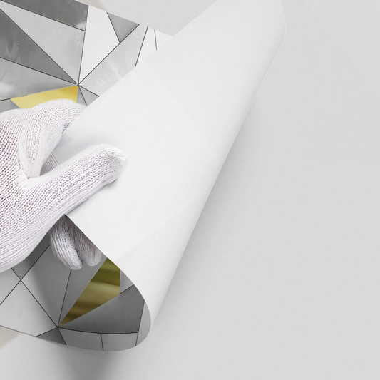 Luxury 3D Grey & Gold - Poster