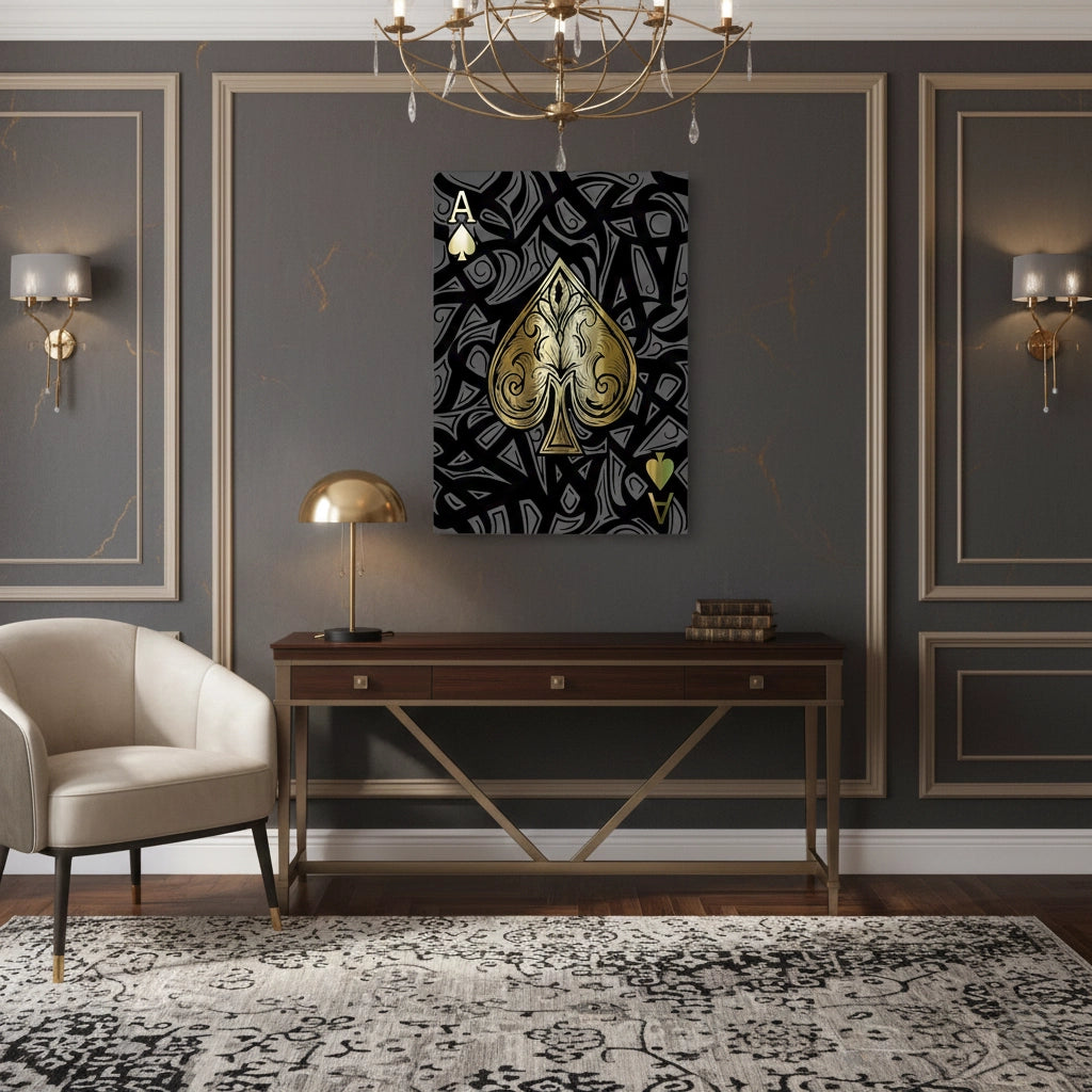 Luxury Ace of Spades- Canvas