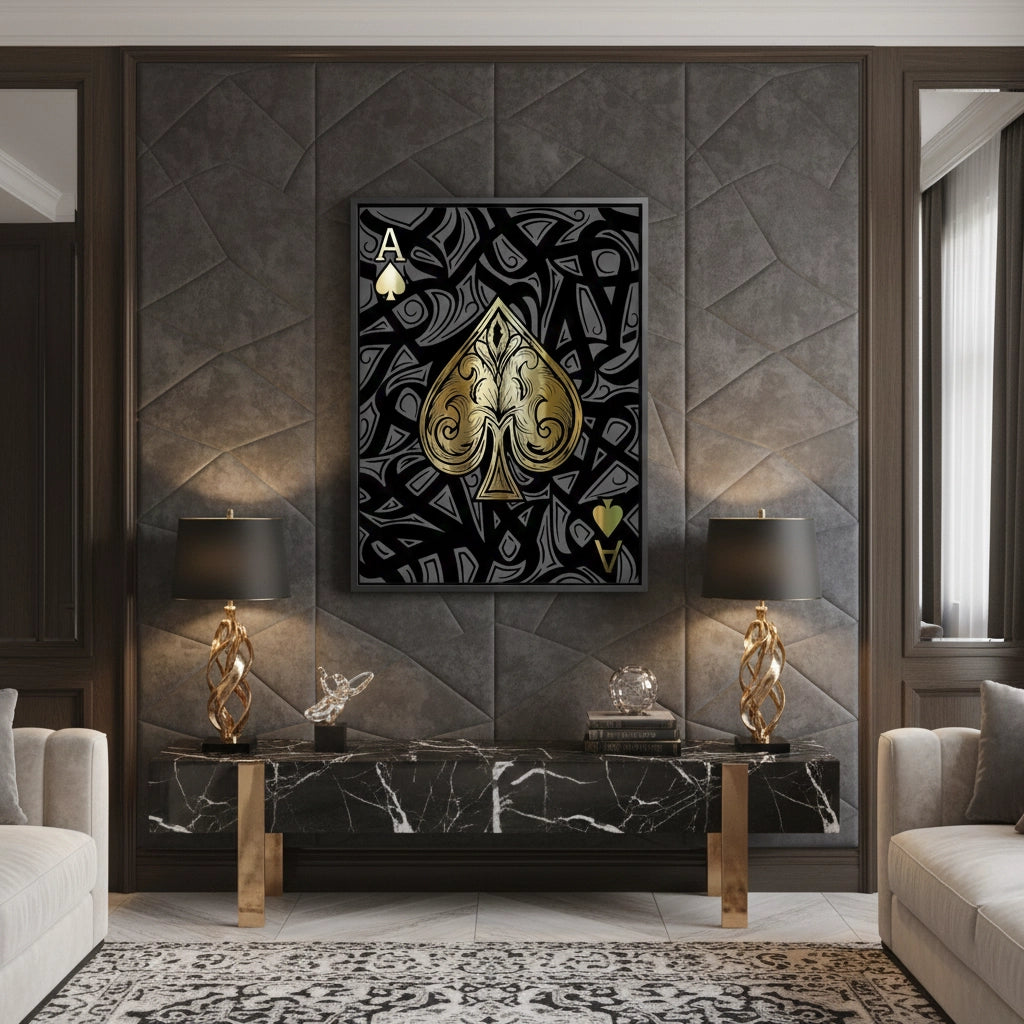 2Luxury Ace of Spades- Canvas