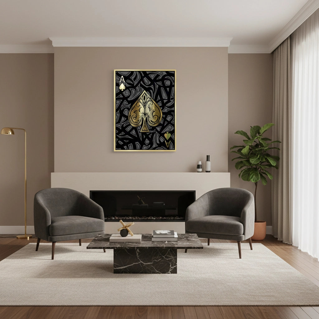 2Luxury Ace of Spades- Canvas