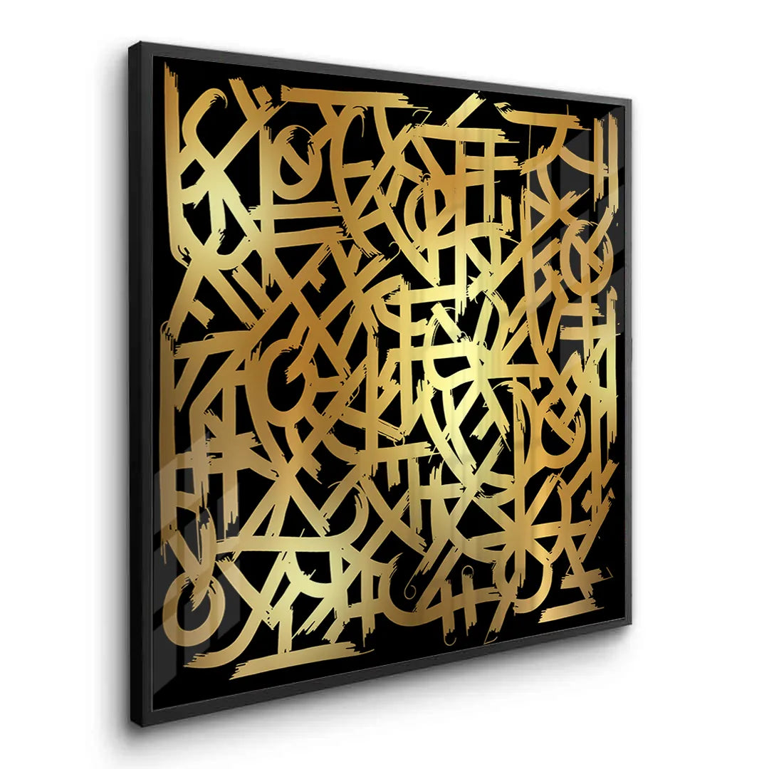 Luxury Gold Abstract - Fine Art - Jasmineart.ae