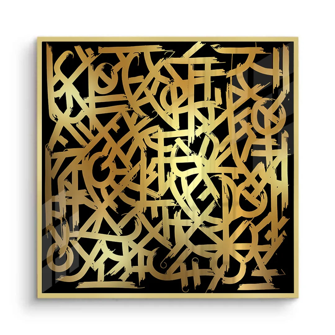 Luxury Gold Abstract - Fine Art - Jasmineart.ae