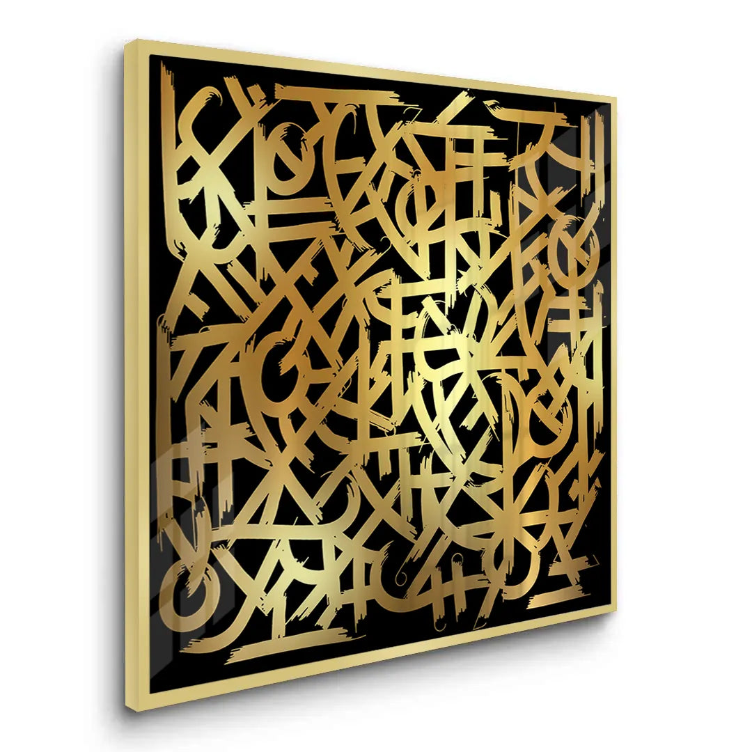 Luxury Gold Abstract - Fine Art - Jasmineart.ae
