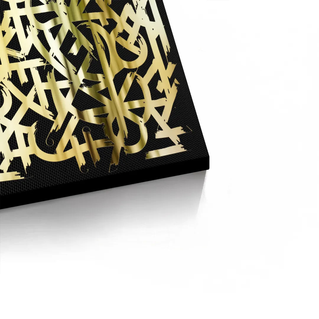 Luxury Gold Abstract - Canvas - Jasmineart.ae