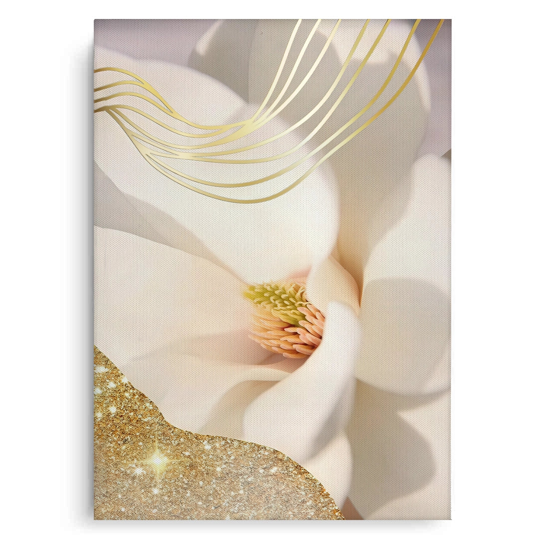 2Luxury Gold Foil Floral Set of 2 - Canvas