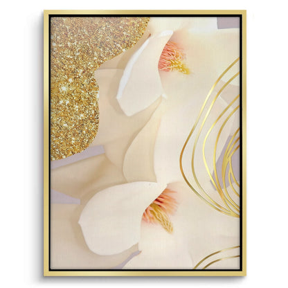 Luxury Gold Foil Floral Set of 2 - Canvas