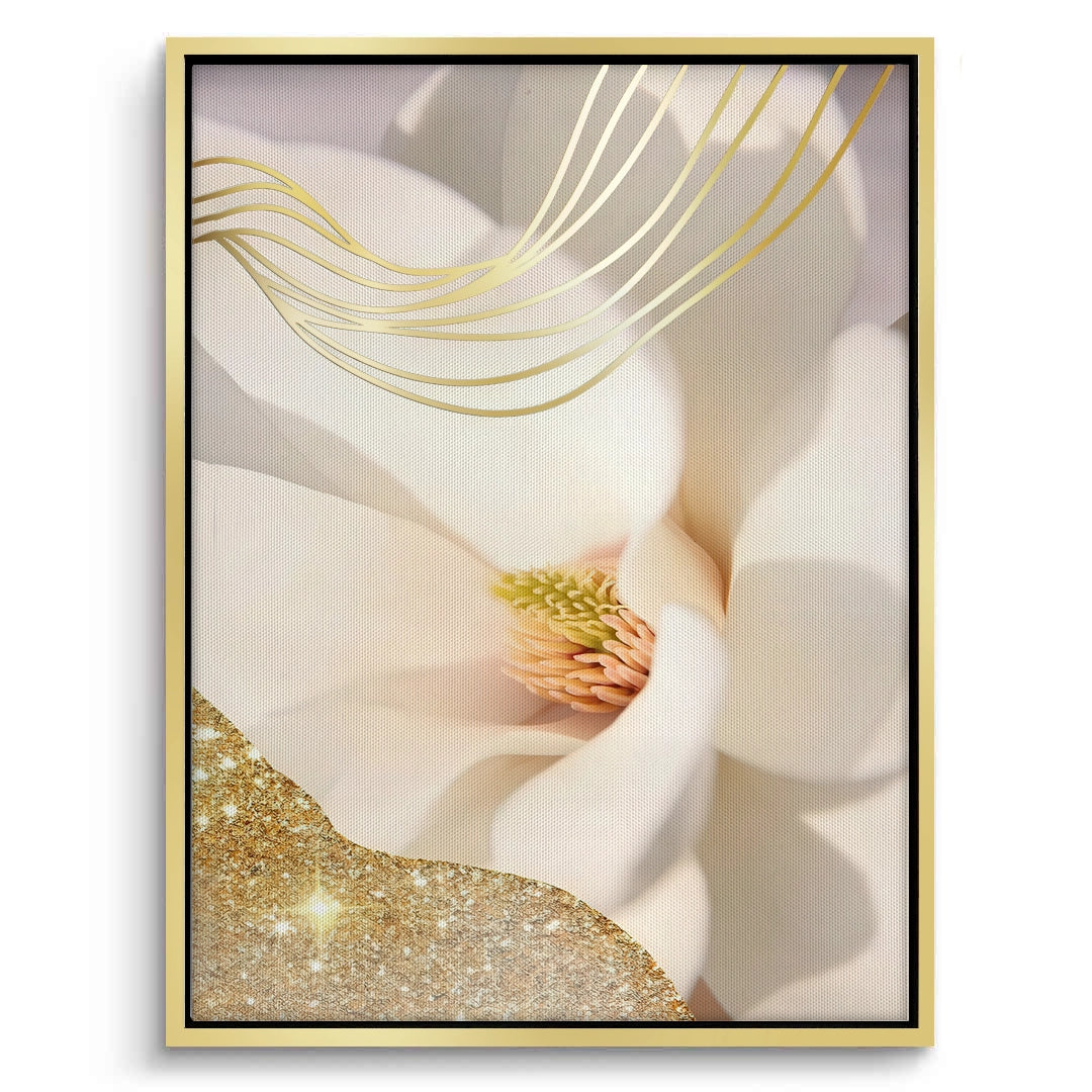 2Luxury Gold Foil Floral Set of 2 - Canvas