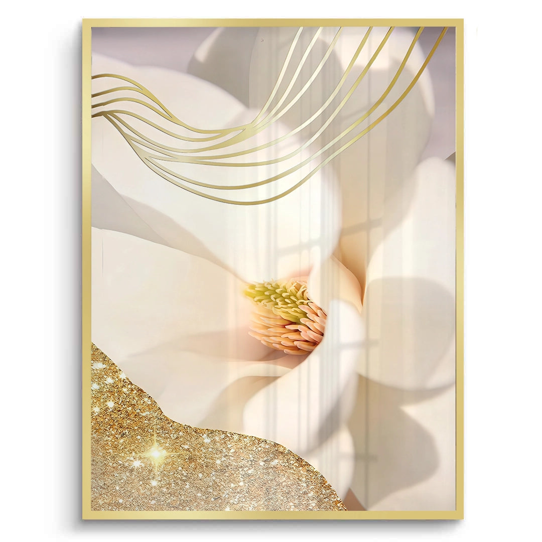 2Luxury Gold Foil Floral Set of 2 - Fine Art