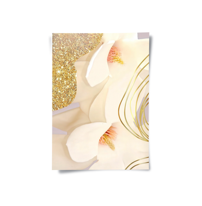 Luxury Gold Foil Floral Set of 2 - Poster