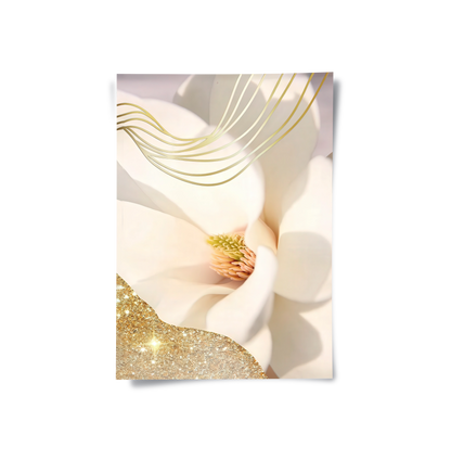 Luxury Gold Foil Floral Set of 2 - Poster