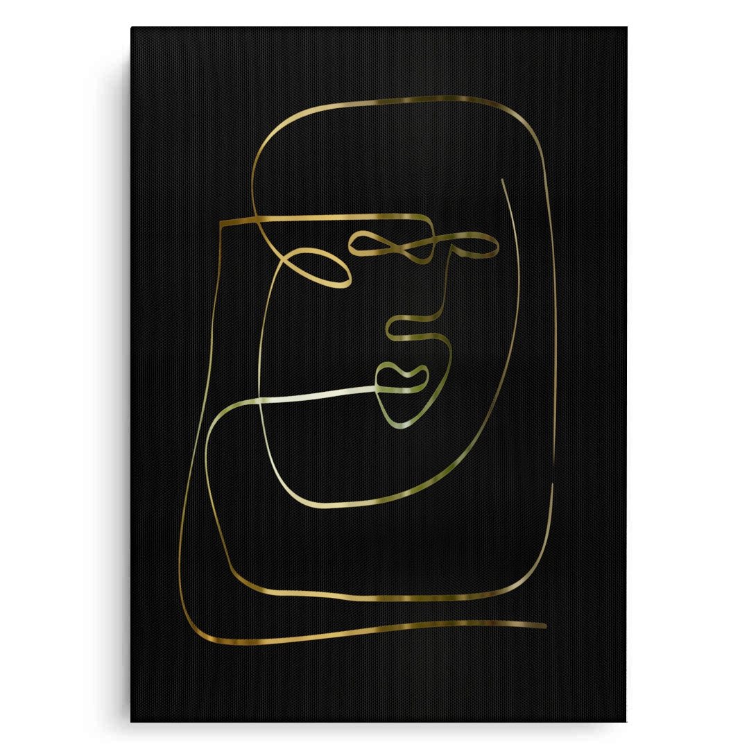 2Luxury Minimalist Gold Line - Canvas