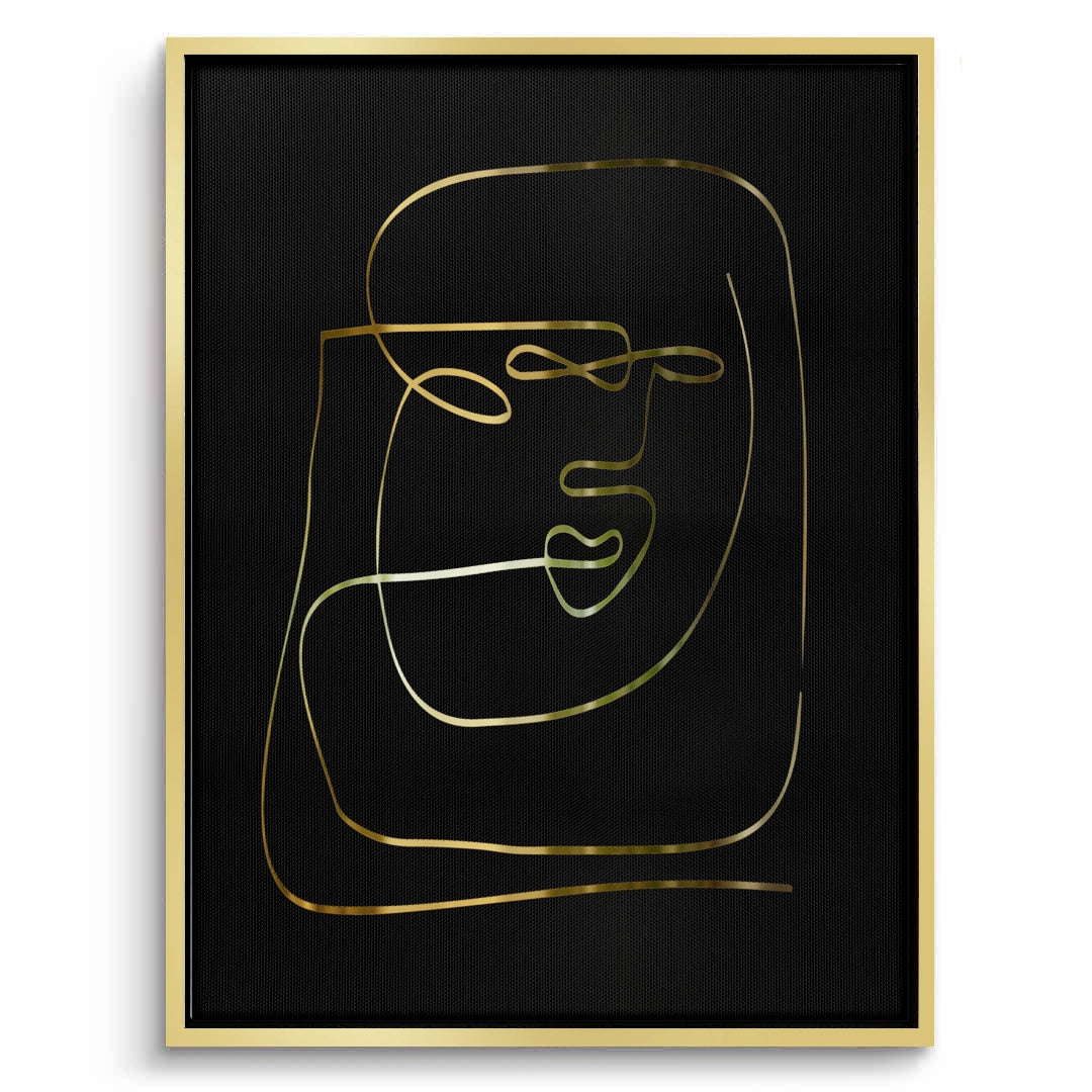2Luxury Minimalist Gold Line - Canvas