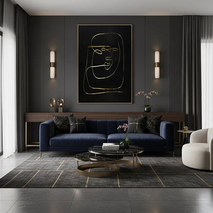 Luxury Minimalist Gold Line - Canvas