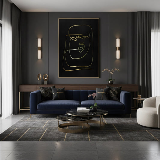 Luxury Minimalist Gold Line - Canvas