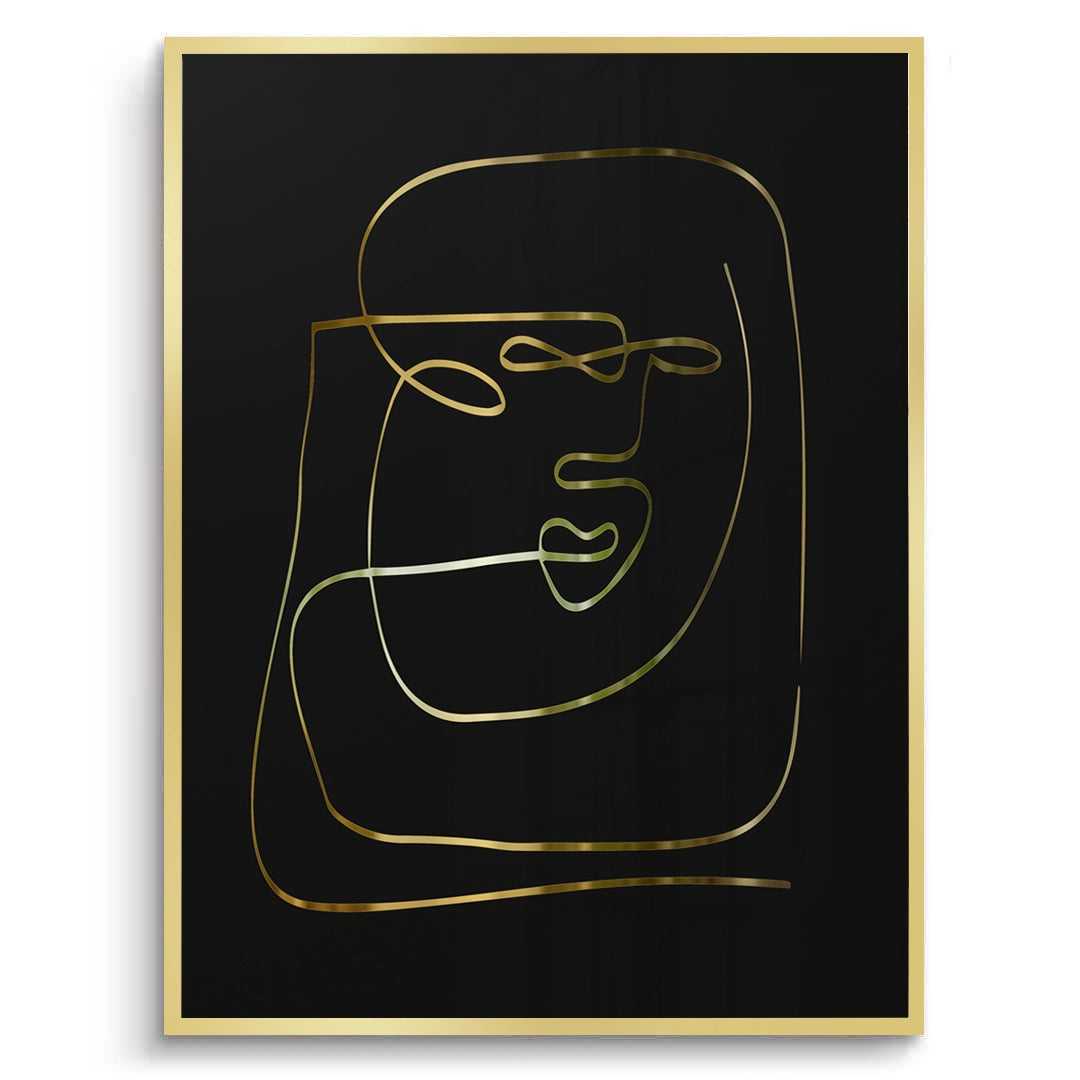 2Luxury Minimalist Gold Line - Fine Art