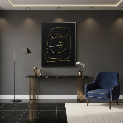 Luxury Minimalist Gold Line - Fine Art