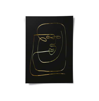 Luxury Minimalist Gold Line - Poster
