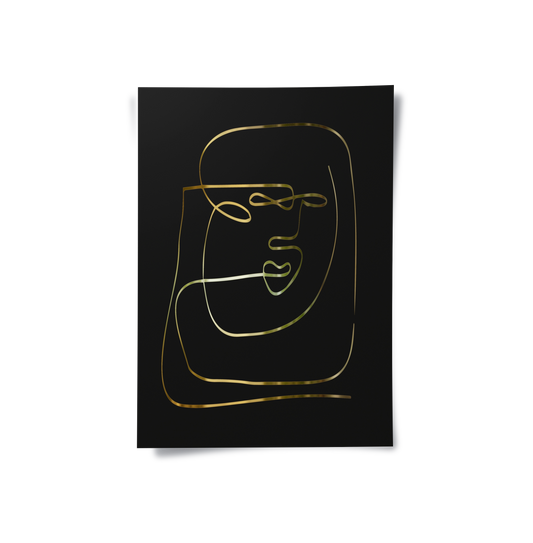 Luxury Minimalist Gold Line - Poster