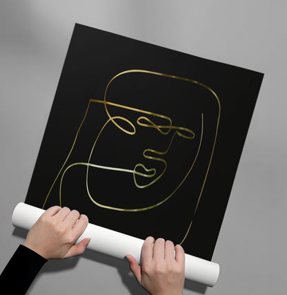 Luxury Minimalist Gold Line - Poster