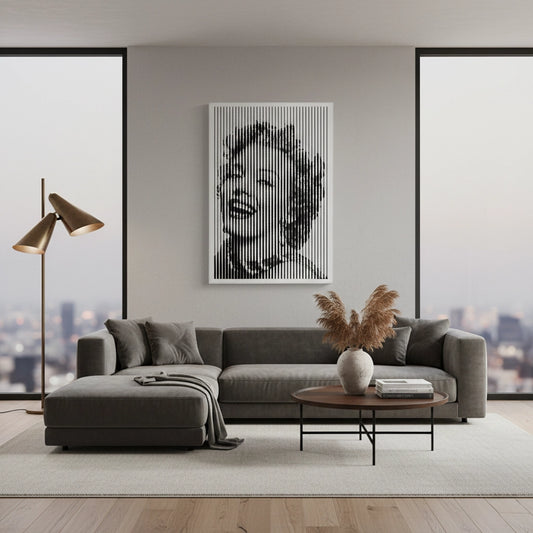 Marilyn Monroe Line Art - Canvas