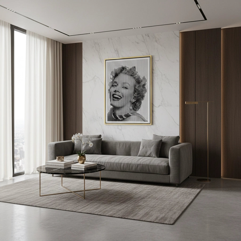 2Marilyn Monroe Line Art - Canvas