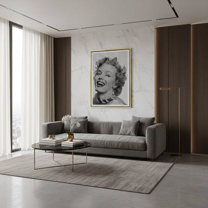 Marilyn Monroe Line Art - Canvas