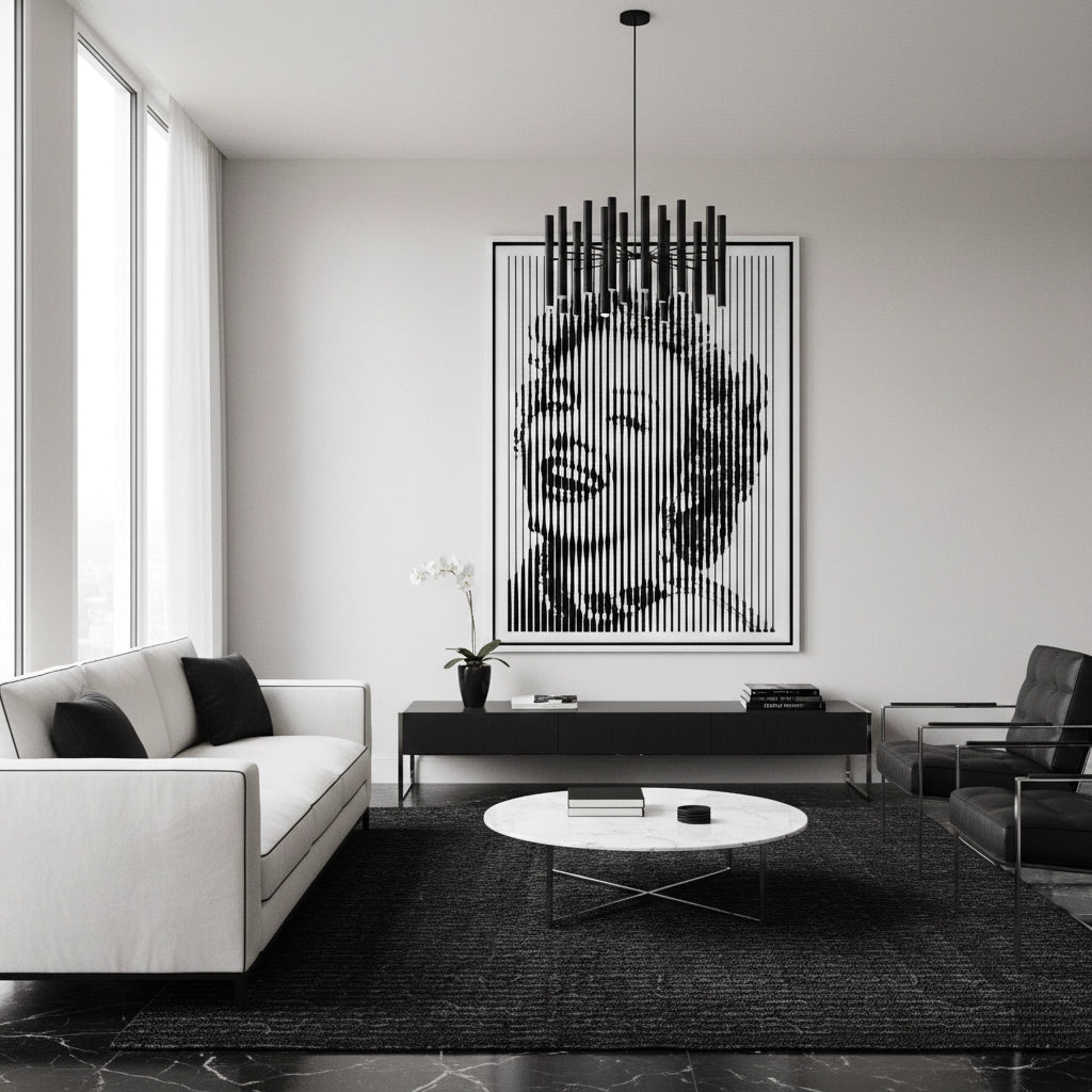 2Marilyn Monroe Line Art - Canvas