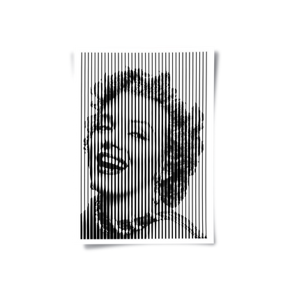 Marilyn Monroe Line Art - Poster