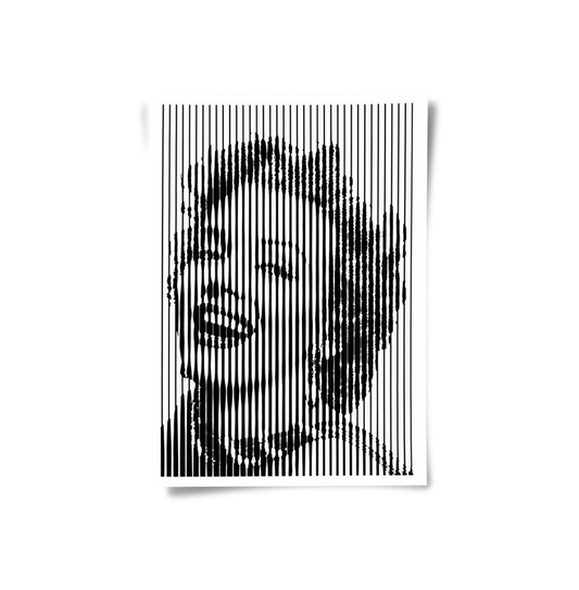 Marilyn Monroe Line Art - Poster