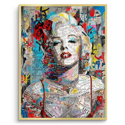 Marilyn Monroe Typography Street Art - Fine Art