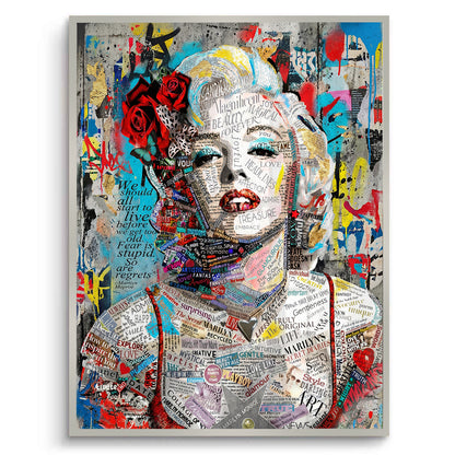 Marilyn Monroe Typography Street Art - Fine Art