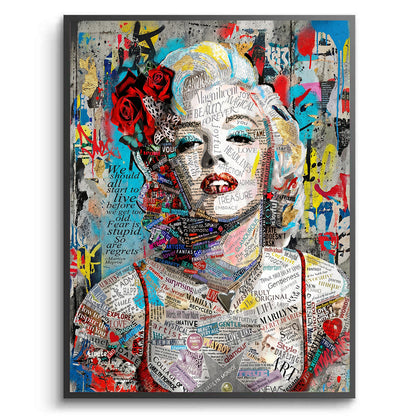 Marilyn Monroe Typography Street Art - Fine Art