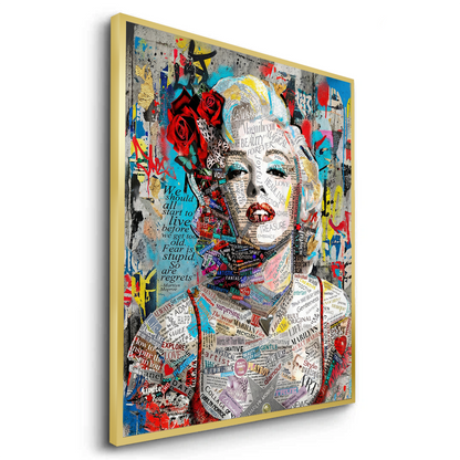 Marilyn Monroe Typography Street Art - Fine Art