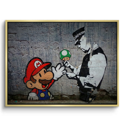 Mario & Police Officer - Canvas