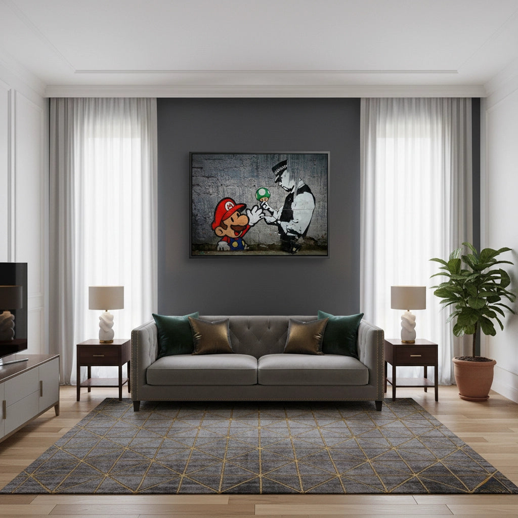 Mario & Police Officer - Canvas