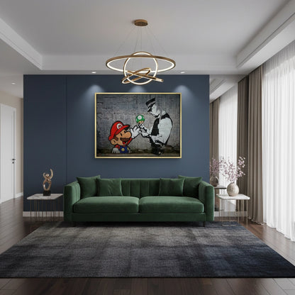 Mario & Police Officer - Canvas