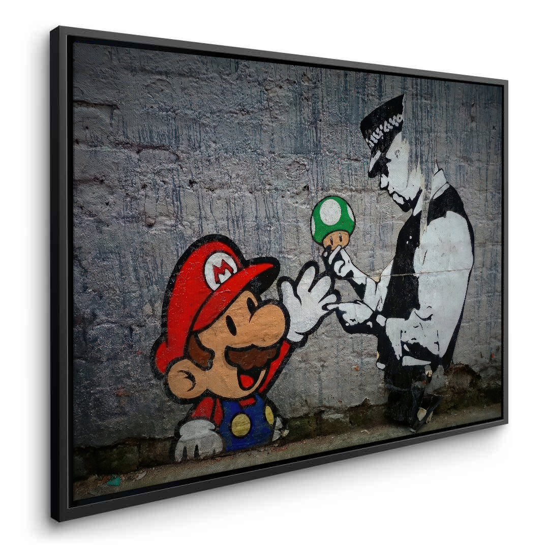 Mario Pollce Mario & Police Officer - Canvas - Jasmineart.ae