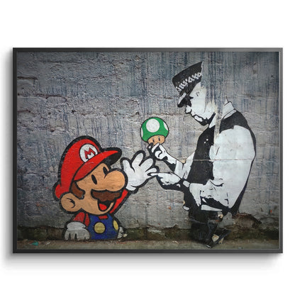 Mario & Police Officer - Fine Art