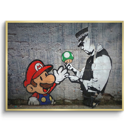 Mario & Police Officer - Fine Art