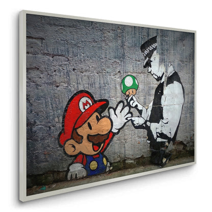Mario & Police Officer - Fine Art