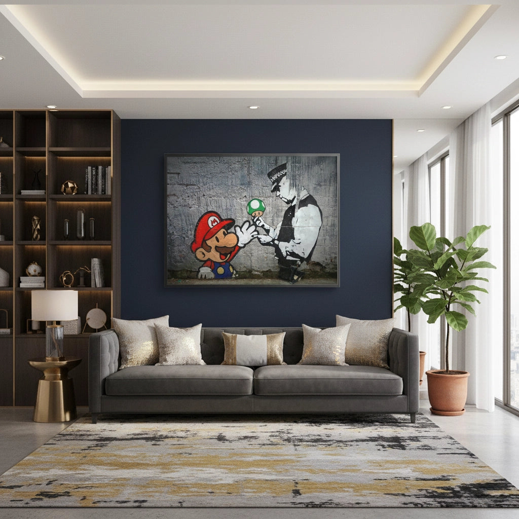 2Mario & Police Officer - Fine Art