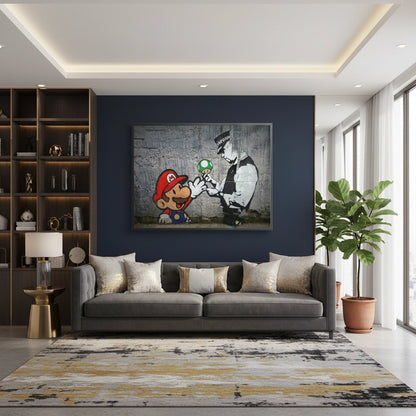 Mario & Police Officer - Fine Art