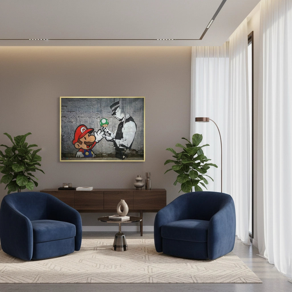 2Mario & Police Officer - Fine Art