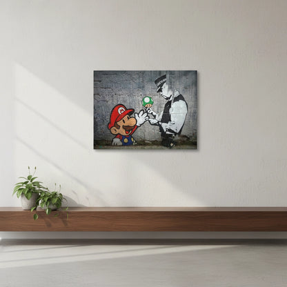 Mario & Police Officer - Fine Art